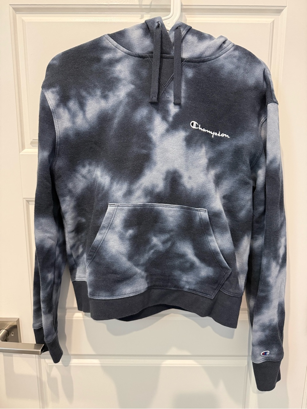 2/$25 Champion Navy and White Tie-Dye Hoodie